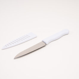 Fruit Knife with Protective Blade Cover（White）