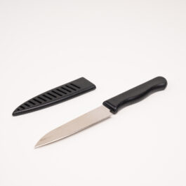 Fruit Knife with Protective Blade Cover（Black）