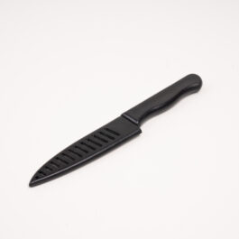 Fruit Knife with Protective Blade Cover（Black）