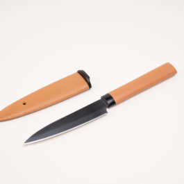 Fruit Knife with Protective Blade Cover（Brown）